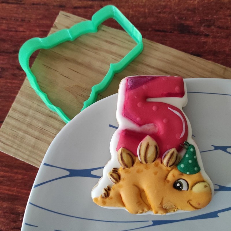 Cortador de galleta en forma de Dinosaurio Número 5